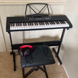 Keyboard With Mic And Headphones 