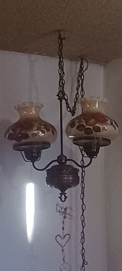 Beautiful Antique Hand Painted Lamp