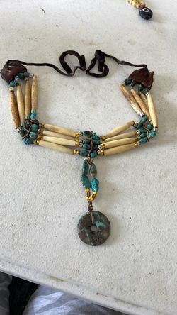 Navajo choker with turquoise
