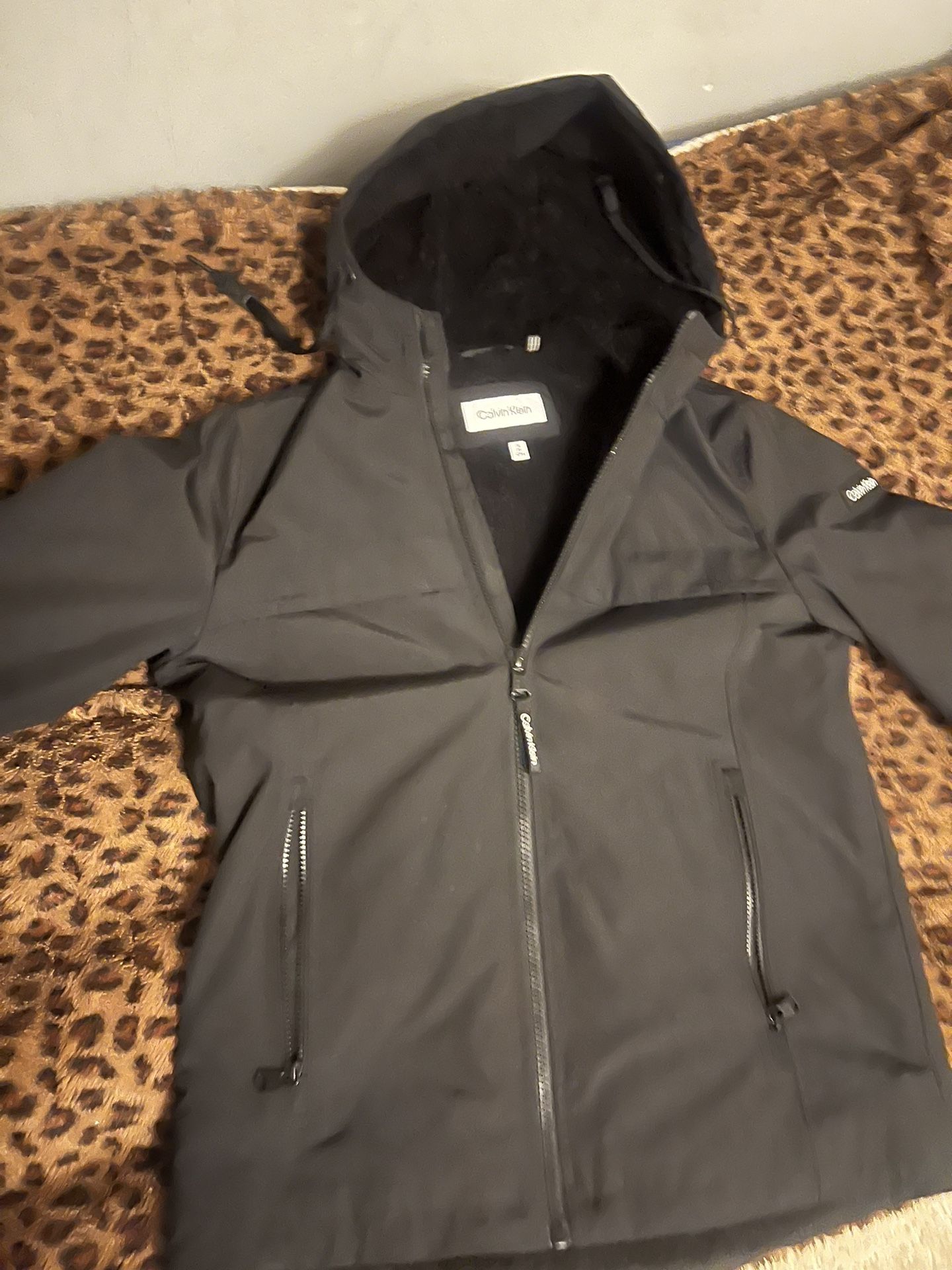 Brand New Calvin Klein Winter Jacket W Hoodie Black Size M $75
