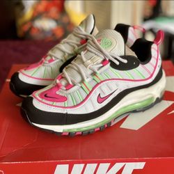 Wmns Air Max 98 'Green Pink' Size 7.5