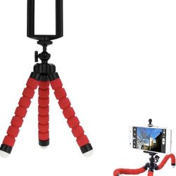 📱 Flexible Phone Holder Tripod – Red 🔴
