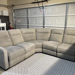 Gray Electric Reclinable Couch