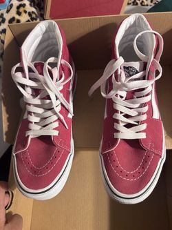 USED magenta high top vans