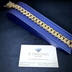 Bracelet Cubanlink 14k Gold Solid 