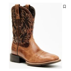 ARIAT MEN'S SPORT COOL VENTTEK WESTERN PERFORMANCE BOOTS - BROAD SQUARE TOE