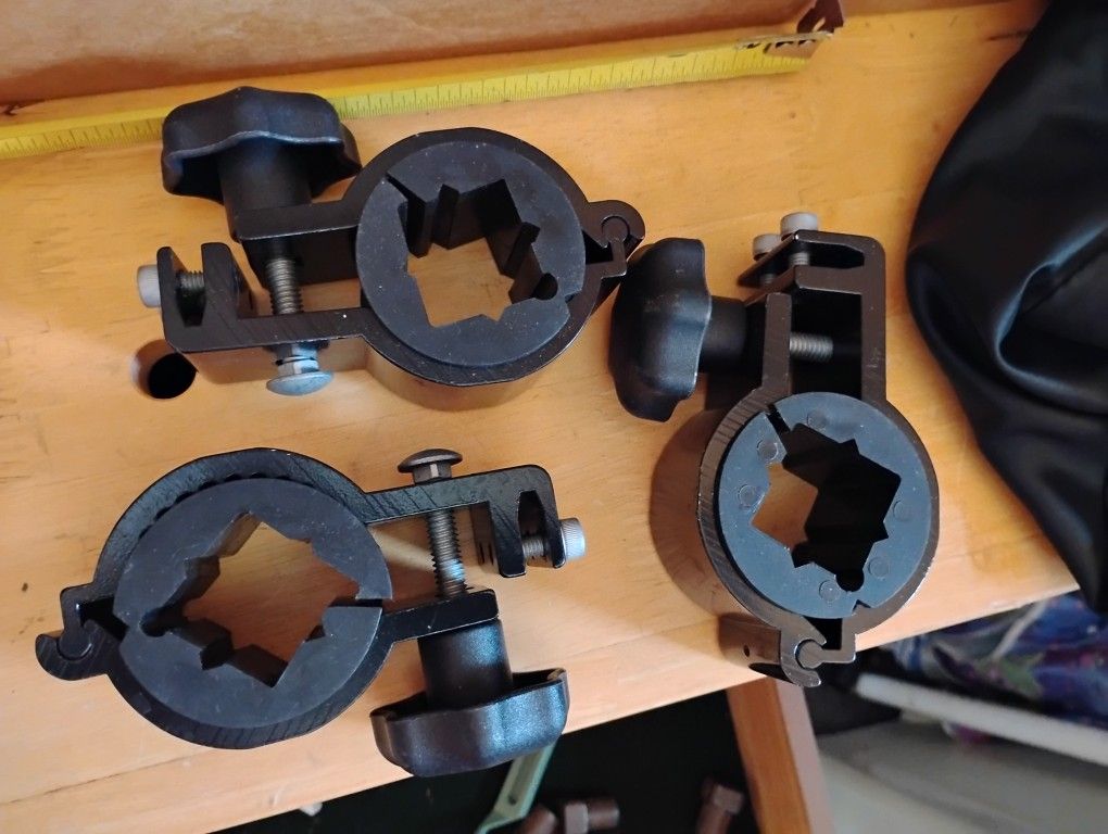 3 Of The 25/32/35mm Foot Pegs Footrest Mount Clamps Fit