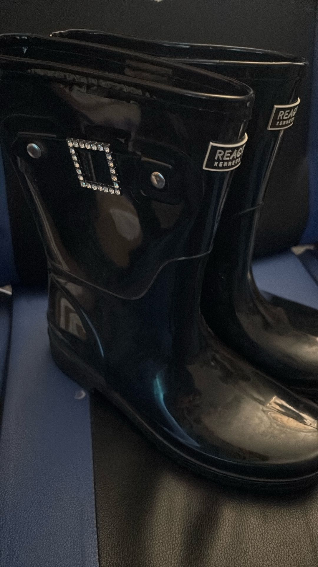 Kenneth Cole Reaction Black Rain Boots 