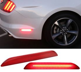 15-17 Ford Mustang 2PCS Rear Bumper Side Marker LED Reflectors