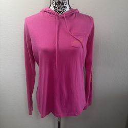 Vineyard Vines Lightweight Hoodie Women's Size S  Pink Cotton Pocket