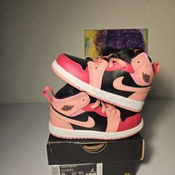 Size 8c - Kids Pink Jordan 1's - $65