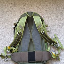 Green 30L Waterproof Backpack - ventilated back 