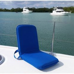 Sport-a-Seat Adjustable Portable Lounge Chair Cushion for Fishing Boat or Catamaran - Set of 2