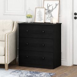 3 Drawer Dresser, All Black - CWG68