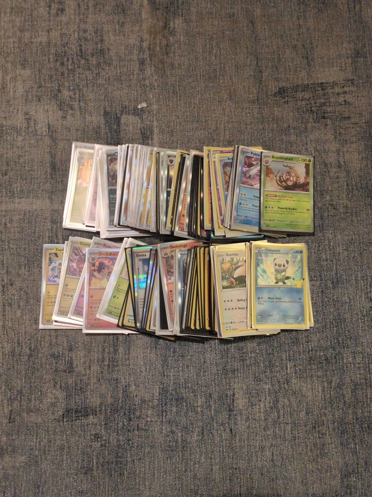 Lot Of Pokémon Hollow Cards From Various Generations