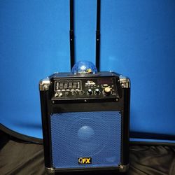 QFX PBX-507100BT Silver Portable Party L Speaker 