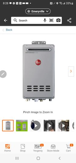 Rheem

Performance Plus 9.5 GPM Natural Gas Outdoor Tankless Water Heater

