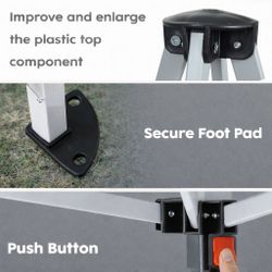 Outdoor 10x 10Ft Pop Up Gazebo Canopy Tent Removable Sidewall with Zipper,2pcs Sidewall with Windows,with 4pcs Weight sand bag,with Carry Bag-Blue