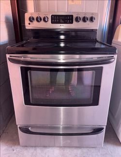 Kenmore Stainless Steel Flat Top Stove Oven Range