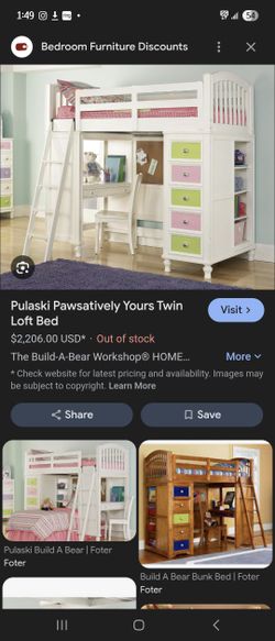 2 Loft Beds With Desk And book Shelves And Drawers