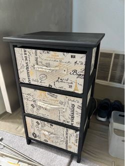 Black 3 drawer storage rack