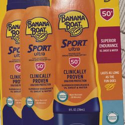 Banana Boat Sport Ultra SPF 50 Sprays and Lotion