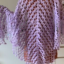 Handmade Women’s Brand New Winter Shawl Purple 