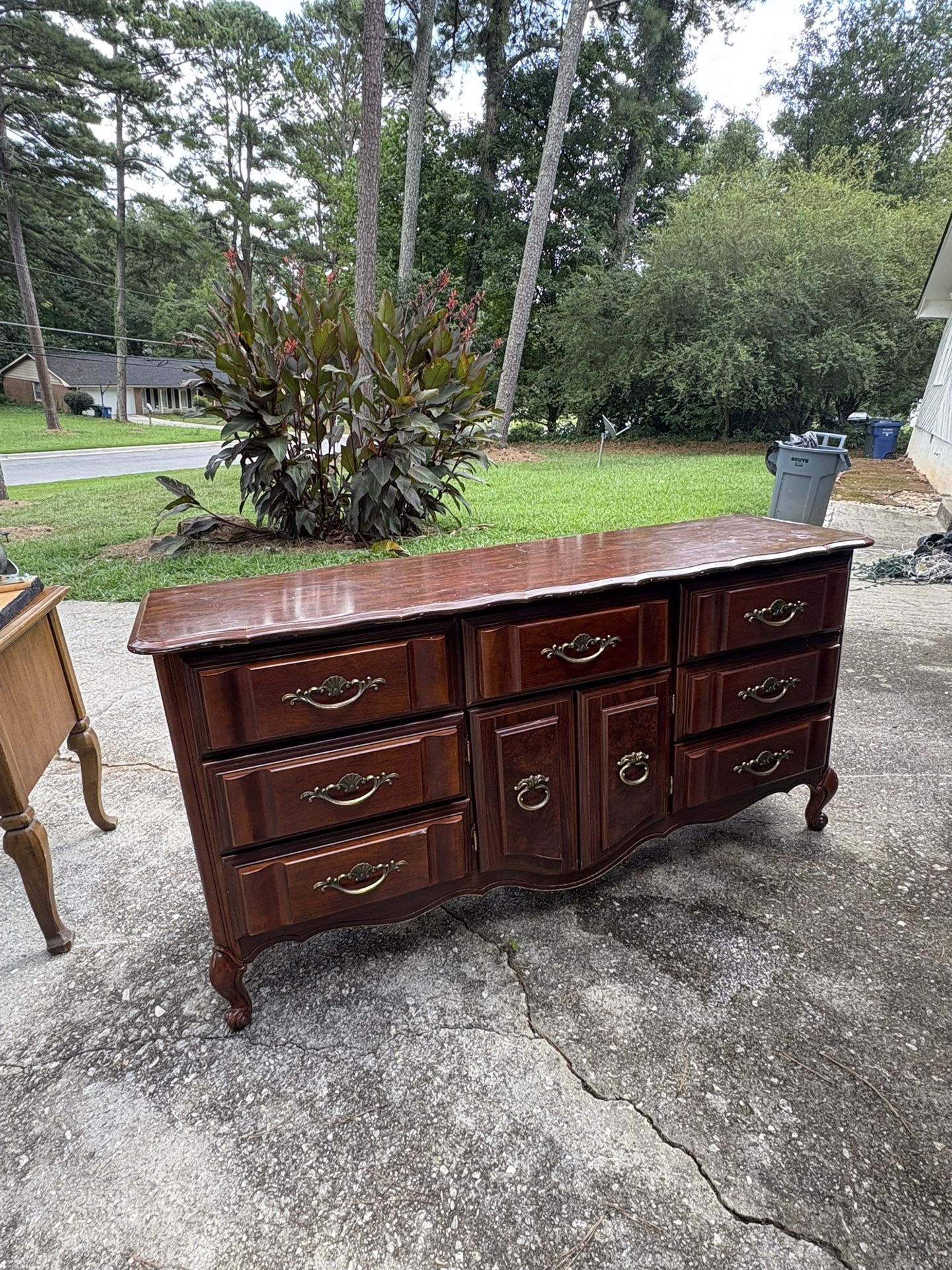 Vintage Solid Wood Dresser – French Provincial Style