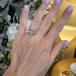 14K Gold Natural Diamonds Ring 