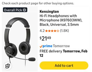 Brand New Kensington Headset with mic - $10 Each 