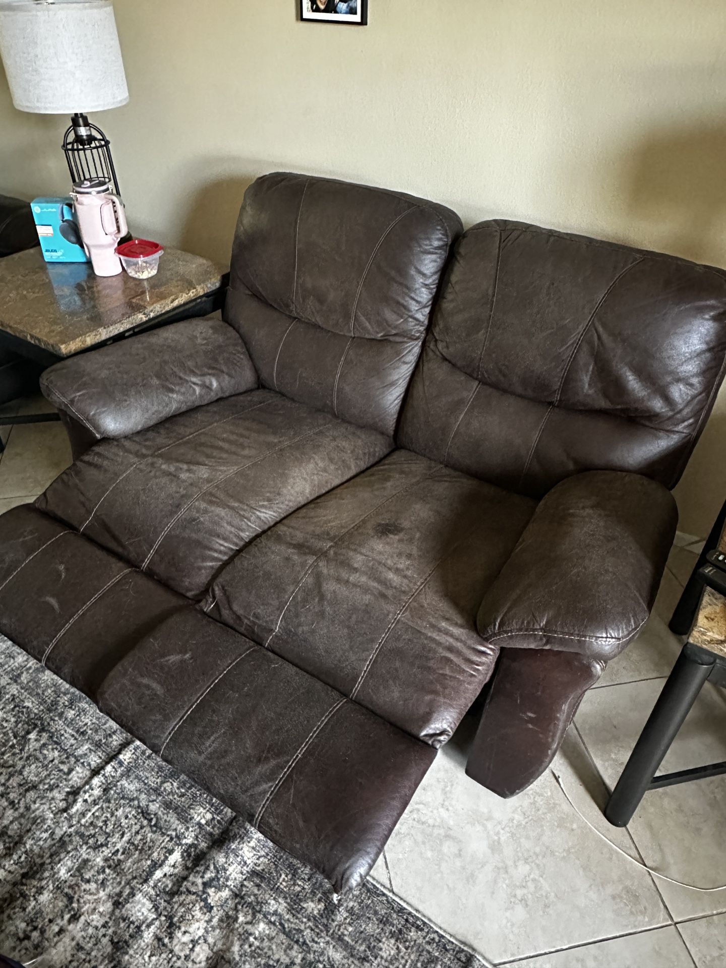 leather recliner loveseat