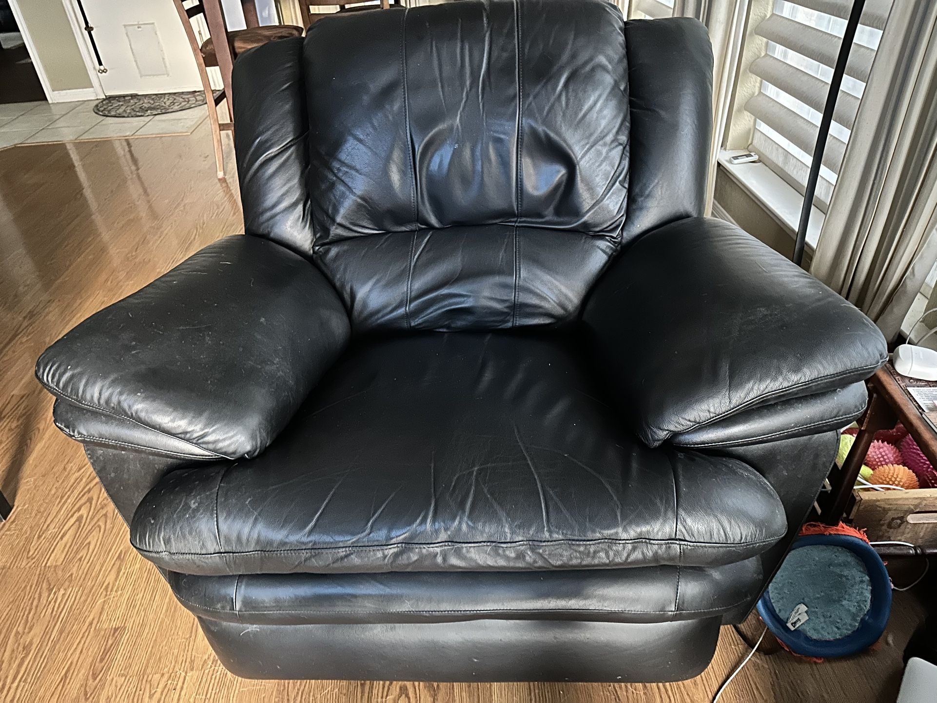 leather recliner/rocking chair-$350