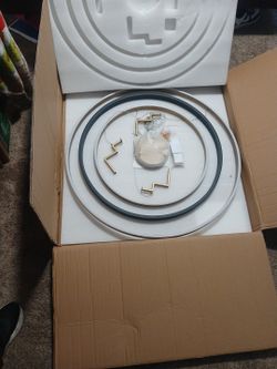 3 Ring LED Chandelier Black And Gold