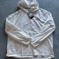 Mens Nike Flash Water-Repellent Running Jacket Sail
