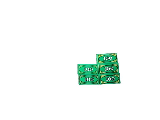 x5 LEGO 100 Dollar Bill 1x2 Tile Money $ Benjamin's Printed Minifigure Bank City