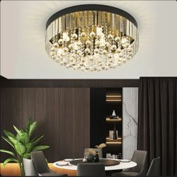 9-Light Modern Large Crystal Chandelier - brand new