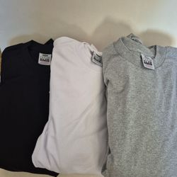 PRO CLUB WHITE 6 BLACK 6 GARY 6 TOTAL 18 PC MAN'S HEAVYWEIGHT COTTON SHORT SLEEVE T SHIRT SIZE L TALL