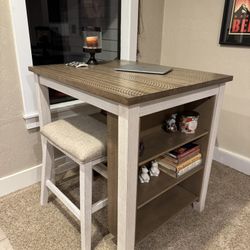 Signature Design by Ashley Skempton 3 Piece Counter Height Dining Set, Includes Table and 2 Barstool