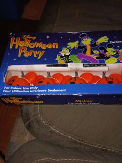 Disney Halloween Party Mickey Pumpkin Head Lights