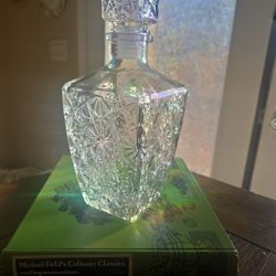 Vintage Glass Whiskey Decanter