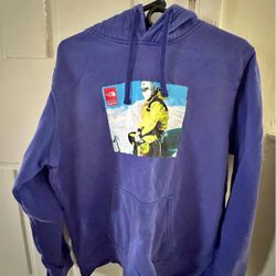 supreme north face graphic hoodie Large