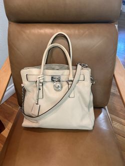 Michael Kors Hamilton Vanilla Leather Tote