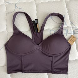 Pink Medium Support Purple Sports Bra