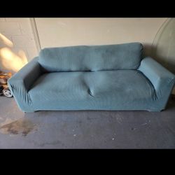 Teal Blue Loveseat Sofa – Local Pickup Only