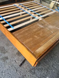 Teak king size platform bed frame