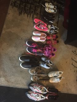 Kids and some adult shoes