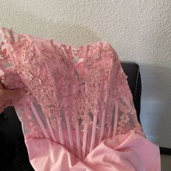 Long Corset Pink Dress