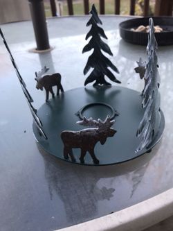 Christmas candle holder for large candle
