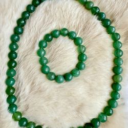 12.4mm Natural Green Dragon Bone Stone Quartz Crystal Beads 