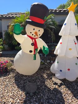 Inflatable Christmas tree & Snowman Outdoor Decoration
